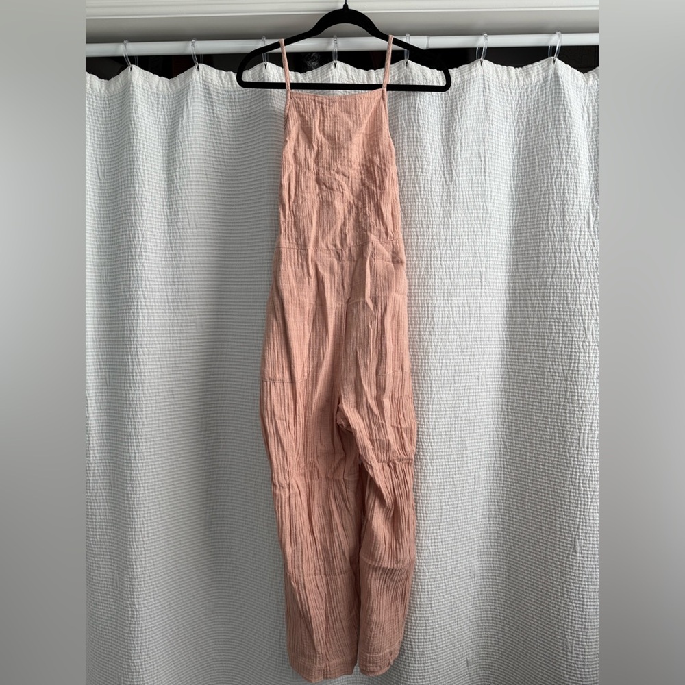 Zara Pink Jumpsuit Relaxed Fit Casual Wear